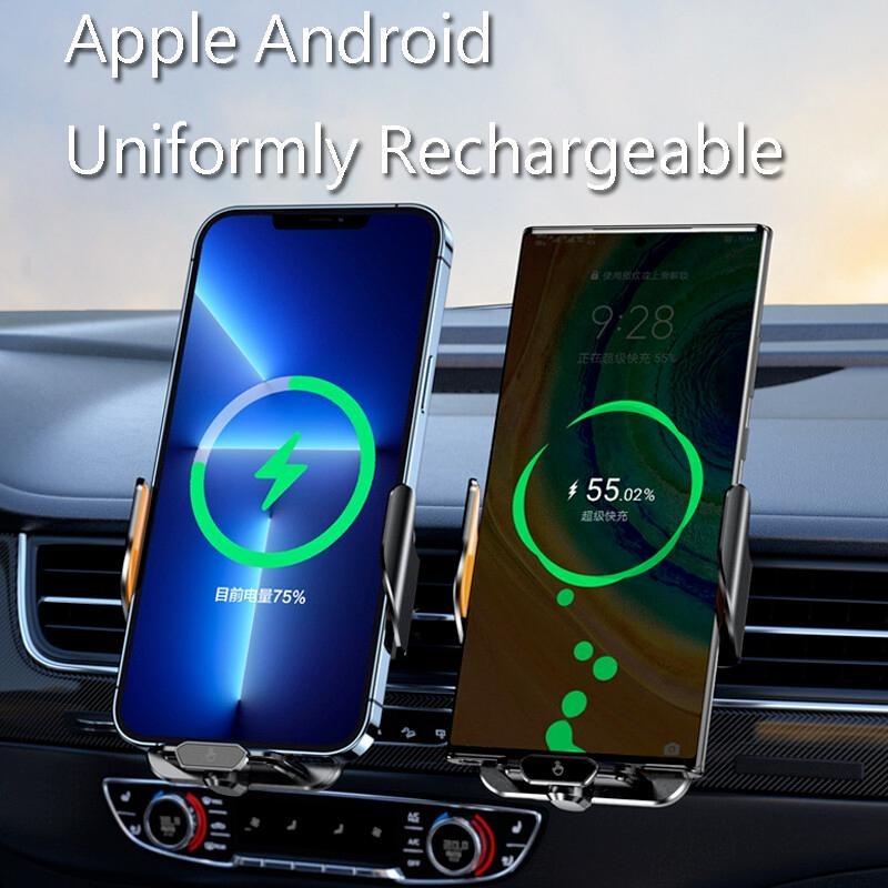 Wireless Car Charger Fast Auto Clamping Car Charger Phone Holder fit for iPhone 15 14 13 12 11 Pro, Samsung Galaxy S23 S22 S21, etc Smartphone Cellphone Charging Mobile Electronic