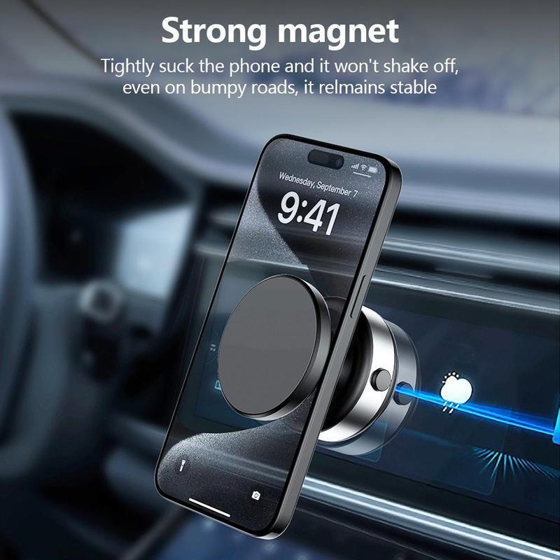 Electric Suction Cup Car Holder, 360° Rotatable Magnetic Cellphone Car Holder, Universal Phone Holder Car Magnetic Navigation Holder, Car Interior Accessories, Car Accessories