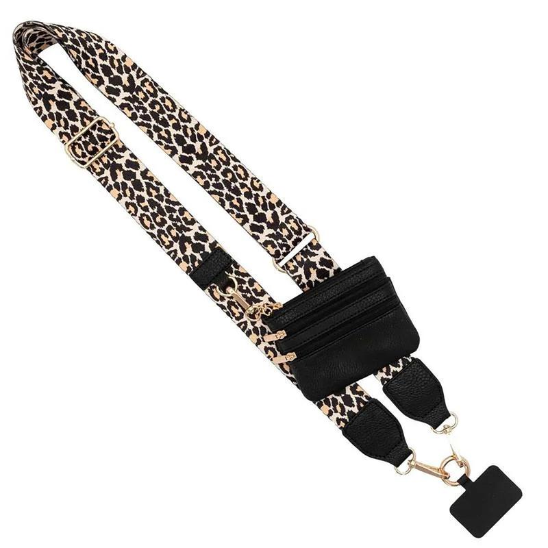 Clip and Go Strap for Phone with Wallet Crossbody, Save Girls Phone Strap with Zipper Wallet pouch , Adjustable Anti Theft Cellphone Lanyard for Women, Handsfree Cell phone Charm  Accessory