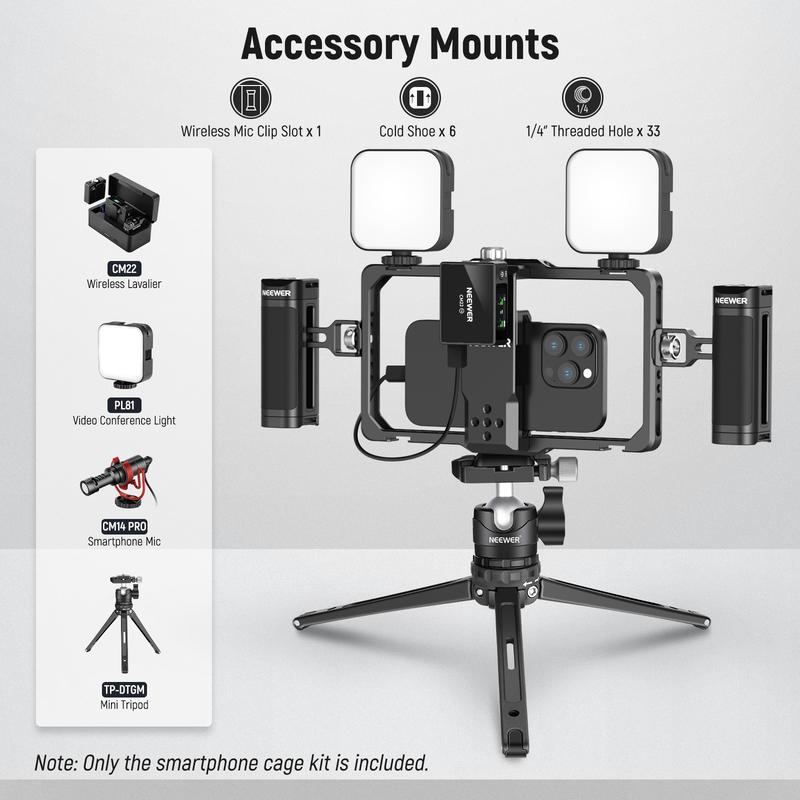 NEEWER PA009 Upgraded Phone Rig Vlogging Kit