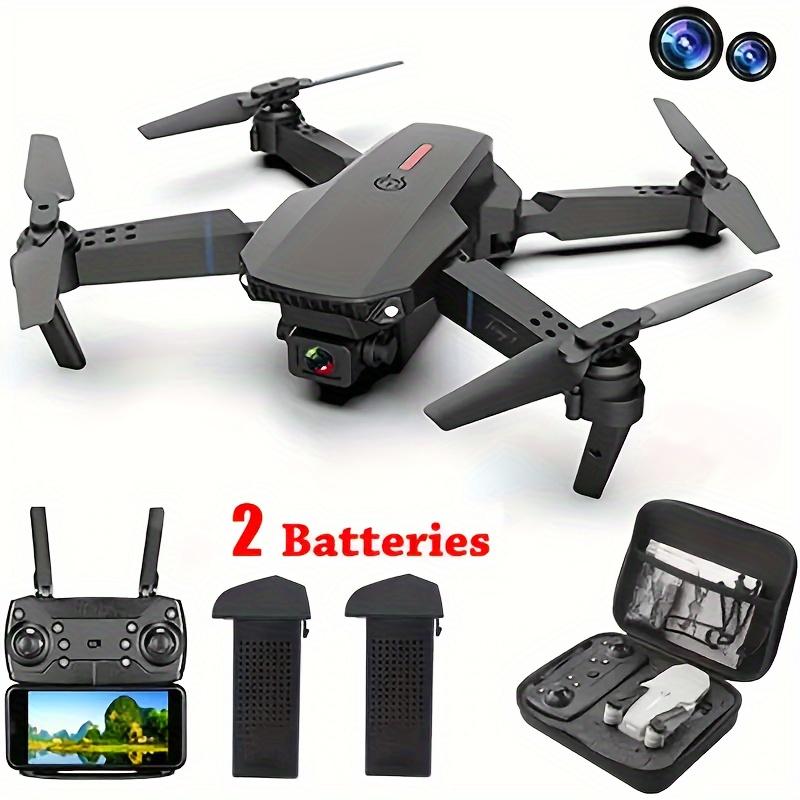 Dual camera drone, foldable, FPV real-time video RC quadcopter, equipped with 4K camera, 2 batteries, suitable for adults and beginners