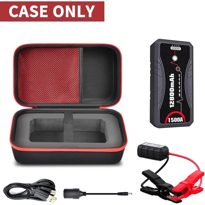 Carrying Case Compatible with NEXPOW  Jump Starter, Fits for 1500A  12800mAh  Starter Q10S  T11F, Portable Storage Box for   Charger and Jumper Cables(Case ONLY)