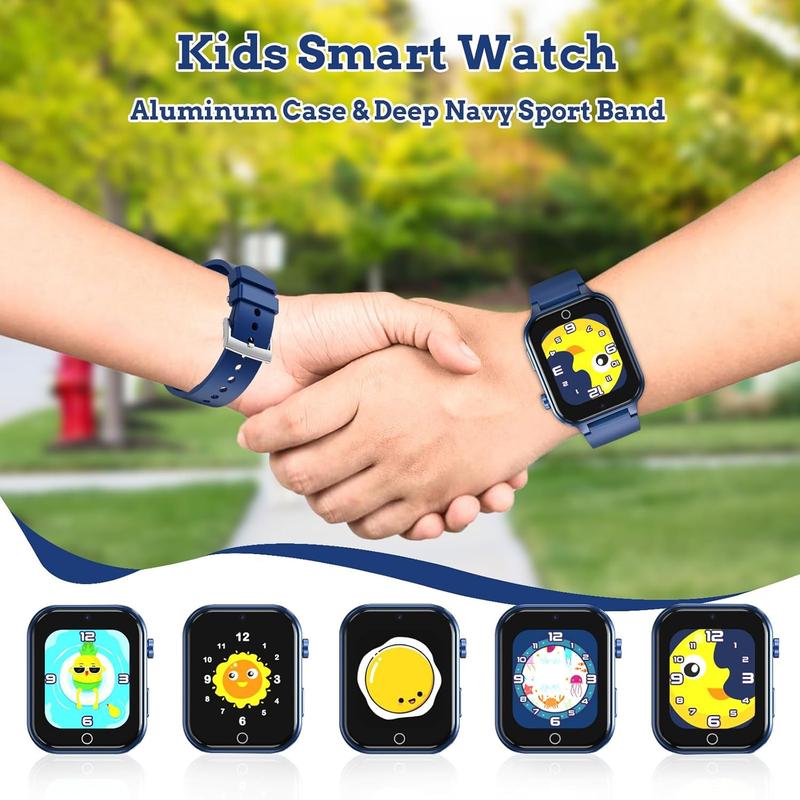 Goodatech Smart Watch For Kids 4-12 Years Boys Girls, 26 Puzzle Games,HD Camera,Video Music Player,Pedometer,Flashlight,Calendar Stopwatch Timer,Alarm Clock, Aluminum Case,Sport Band (Blue)