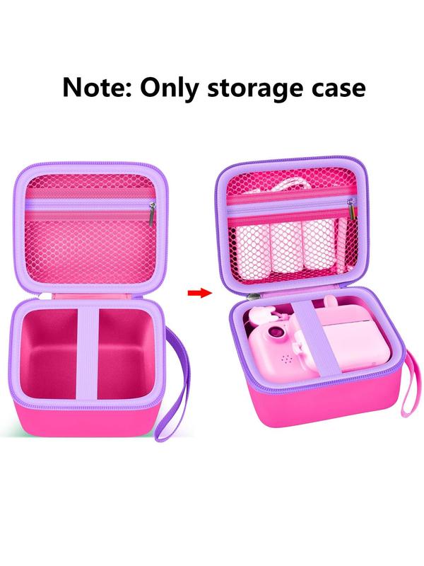 Kid's Plain Color Camera Case, Camera Storage Holder Bag, Camera & Print Paper Storage Bag, Travel Organizer for Kids