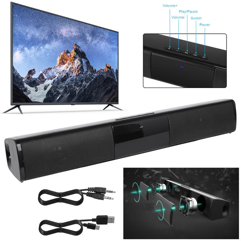 TV soundbar 2 Speaker Surround Sound Bar System Bluetooth Speaker For Home Theater Computer computer speaker