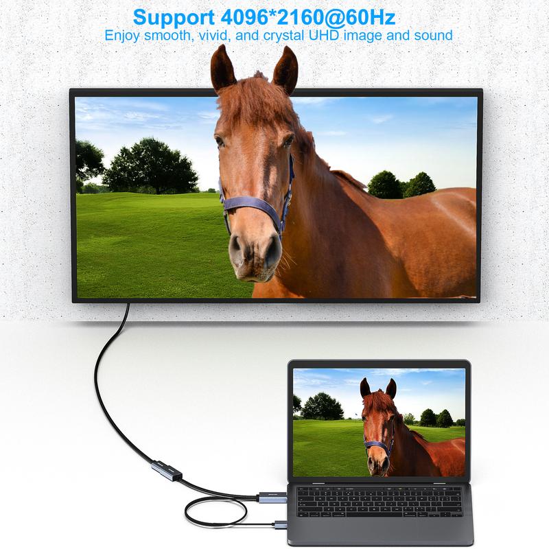 BENFEI HDMI to DisplayPort Adapter, HDMI Source to DisplayPort Monitor Compatible with PC Graphics Card Laptop PS5 Xbox One(360) Supporting 4K@60Hz 2K@144Hz 1080P@165Hz