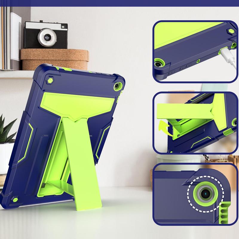 For  Fire HD 10 2023 2021 Tablet Heavy Duty Hybrid Case with Kickstand Cover