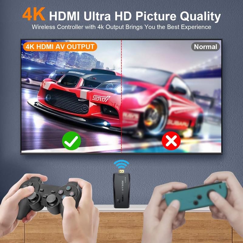 Retro Game Console, HDMI Output 8-Bit Classic Game Console with Built-in 20000+ Games and 2 Retro Controllers for Christmas Birthday - Nostalgia Game ConsoleWireless Retro Handheld Game Console limited time promotion