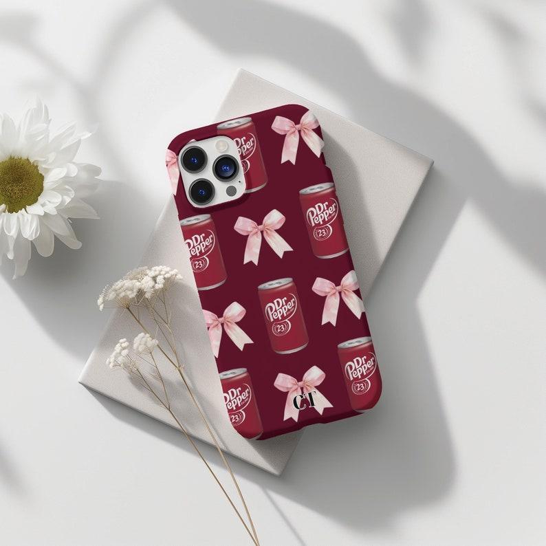 Dr Pepper Coquette Phone Case, Cute Pink Bow Collage Phone Case, Aesthetic Girly Phone Case, Phone Cases Phone Cover Hard Case Tough 2-piece Phone Case