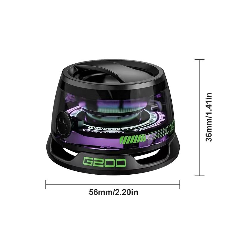 G200 Magnetic Bluetooth Speaker,Portable Phone Stand for iPhone,Game Mode,7H Playtime ,5W Mini Speaker with RGB Night Light for Camping Tents & Desk Home Decor