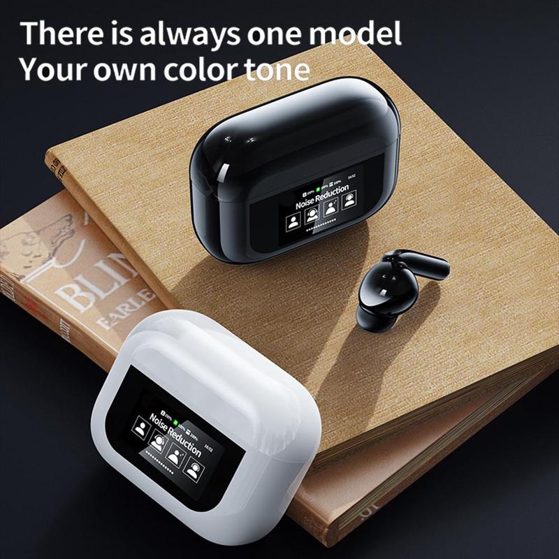 in-ear Design Wireless Earphone, Touch Screen Digital Display Earphone with Charging Case, Headphone for Gaming & Sports