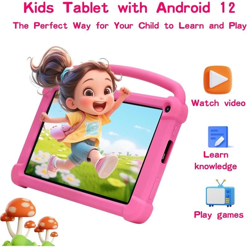 Tablet 7 inch for Boys Girls Android 12 Tablets for  4GB RAM 32GB ROM  Tablet WIFI  Safety Eye IPS Screen Parental Control, Dual Camera Shockproof Case for Educational, .