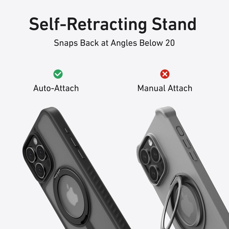 Anker MagGo Magnetic Case with Sturdy 360° Ring Stand for iPhone, Military-Grade Shockproof Kickstand with MagSafe Holder Grip