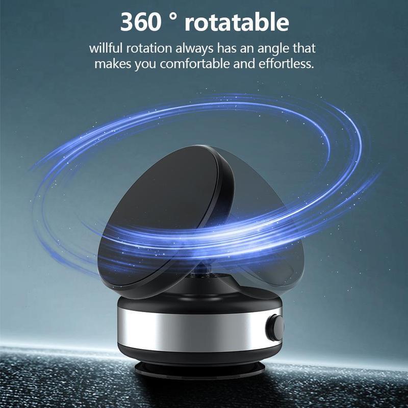 Electric Suction Cup Car Holder, 360° Rotatable Magnetic Cellphone Car Holder, Universal Phone Holder Car Magnetic Navigation Holder, Car Interior Accessories, Car Accessories