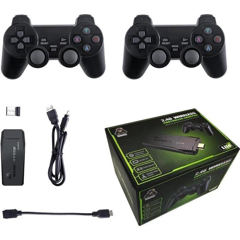 M8 PRO  Game Console -  Play GameStick,Nostalgia Stick Game,9 ClassicEmulators,4K HDMl Output,Plug and Play VideoGame Stick Built in 20000+ Games with 2.4GWireless Controllers(64G) Tiktokshop Gamersupermario Family Retrogames