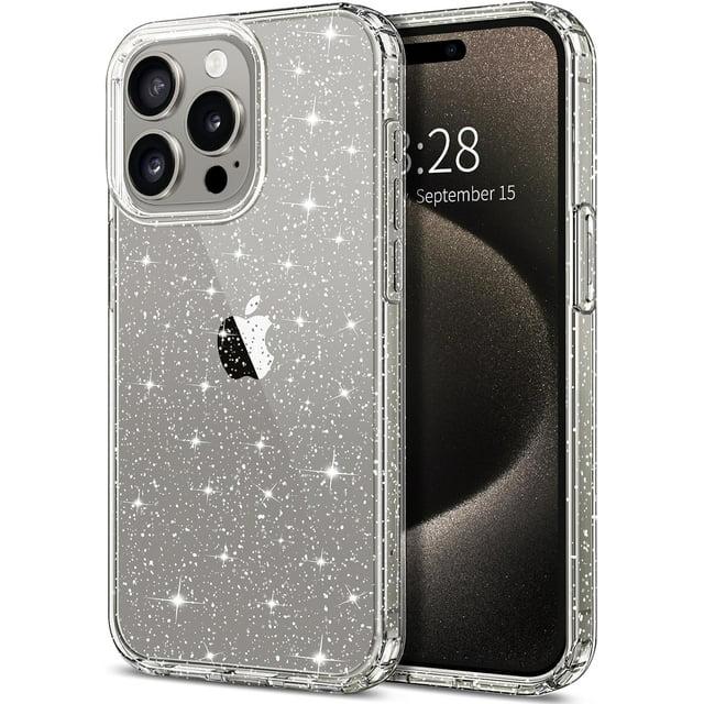 Entronix Glitter Case for Apple iPhone 16 15 14 13 12 11 XR, Mini, Plus, Pro Max - Cute & Sparkly Clear Bumper Cover, Smartphone Accessories