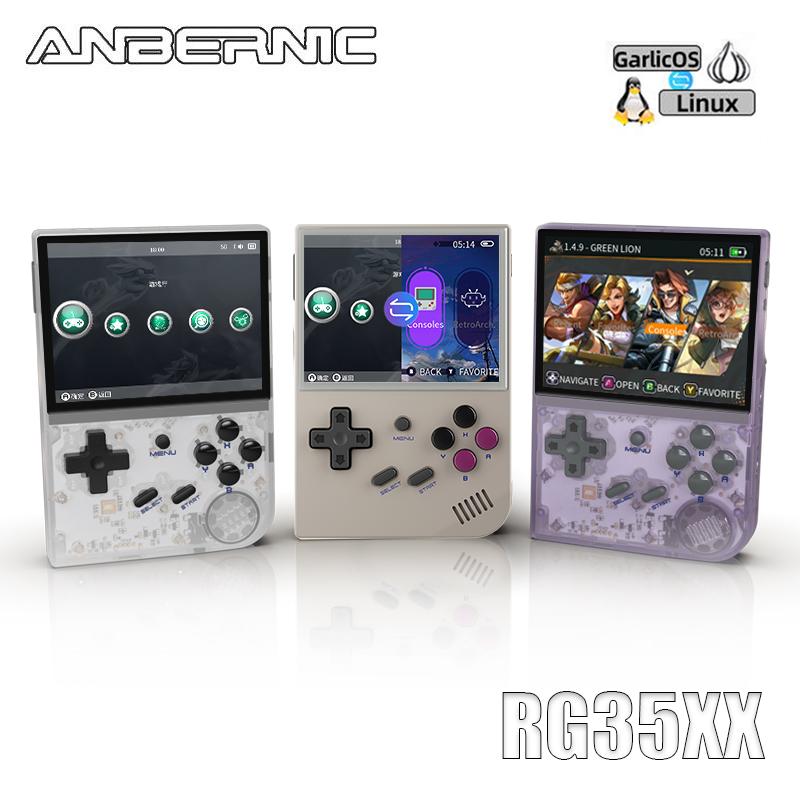 ANBERNIC RG35XX Mini Retro Handheld Game Console Linux+GarlicOS Handheld Game Player 6000+ Games 2600mAh Battery Gifts