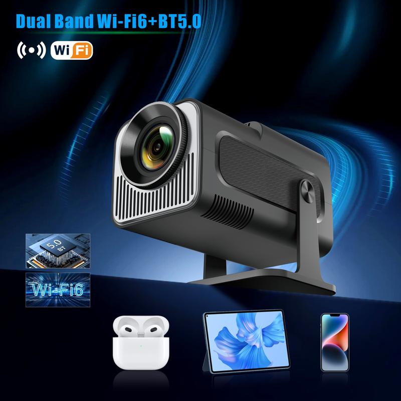 MINI Projector with Android system, 200 Lumens,4K Support Native 1080P,with Bluetooth &WIFI ,Built in Speaker ,40-200 Screen Display ,180° Rotation, Android 11.0 ,Auto Keystone  ,Multi-Device  Screen Mirror ,Outdoor Camping Party projector Audio