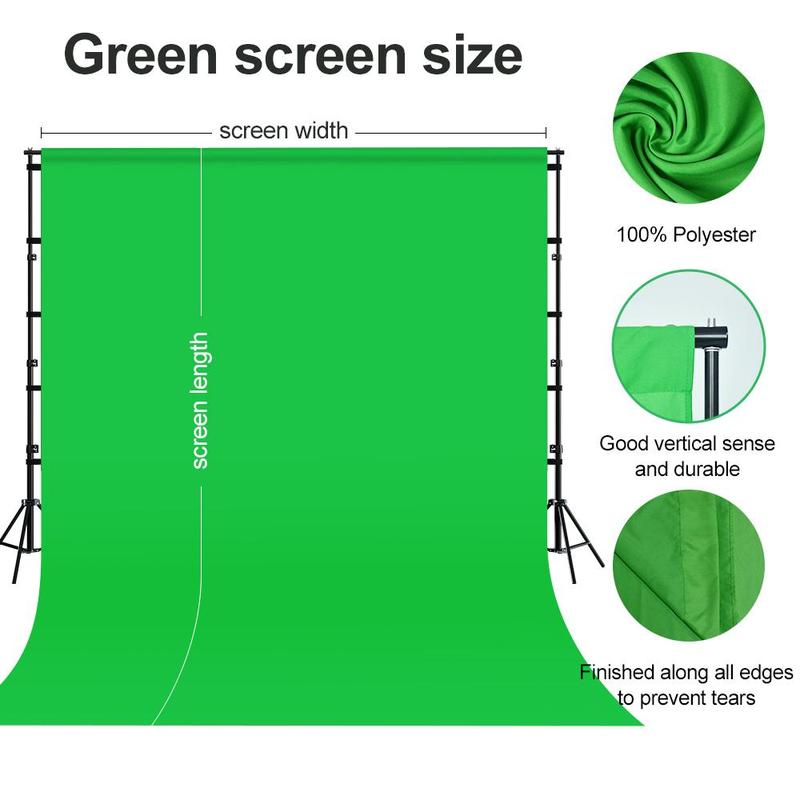 Green Background Cloth, Green Screen Background, Polyester Fiber Green Screen Background Cloth for Video Studio Photography Live Edit