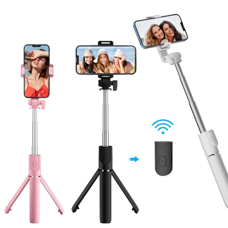 Battery Powered Portable Selfie Stick, 360-Degree Rotatable Live Streaming Remote Control Selfie Stick, Phone Tripod for Travel, Outdoor Photographing Use