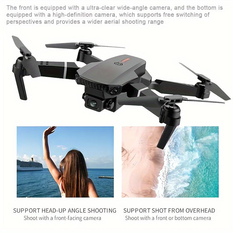 Dual camera drone, foldable, FPV real-time video RC quadcopter, equipped with 4K camera, 2 batteries, suitable for adults and beginners