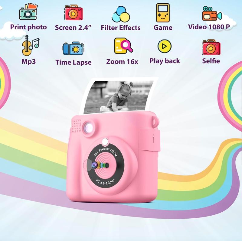 Instant Print Camera for Kids - 2.4