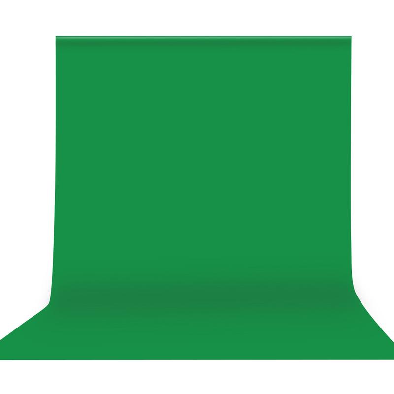 3 * 3m   10 * 10ft Professional Green Screen Backdrop Studio Photography Background Washable Durable Polyester-Cotton Fabric Seamless One-Piece Design for Portrait Product Shooting