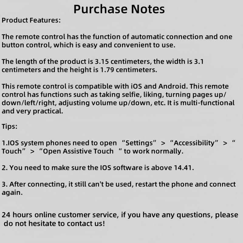 Auto Clicker For SmartPhone Remote Control For Kindle App Page Turner Wireless Media Button Remote Selfie Scrolling Ring For SmartPhone, IOS, Android