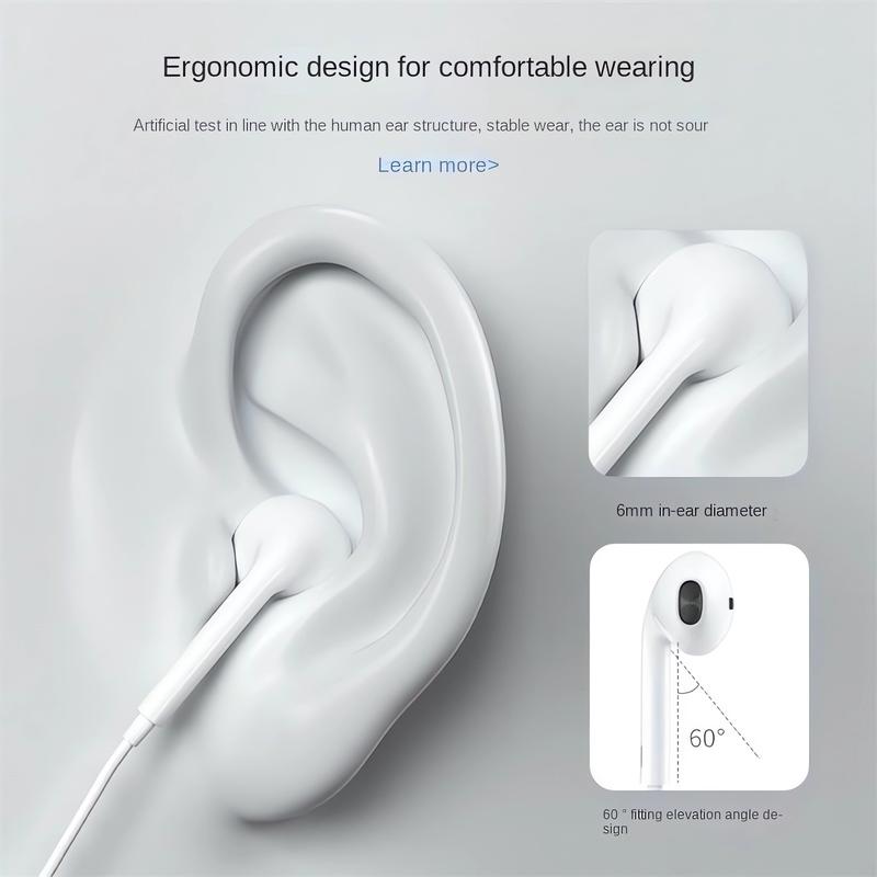 Lightning In-ear Earphones Applicable iPhone14 13 12 11 7 8 Plus XS, with Lightning Connector, Wired Ear Buds for iPhone