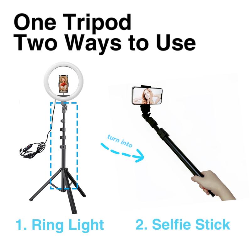 12 inch Selfie Ring Light with Stand, 75