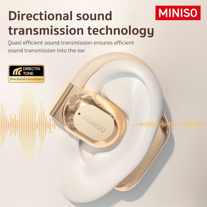 Christmas MINISO X38 Wireless Open Earbud, Noise Cancelling Headphone with Microphone, HiFi Stereo Noise Cancelling Sports Headphone for Electronic Devices