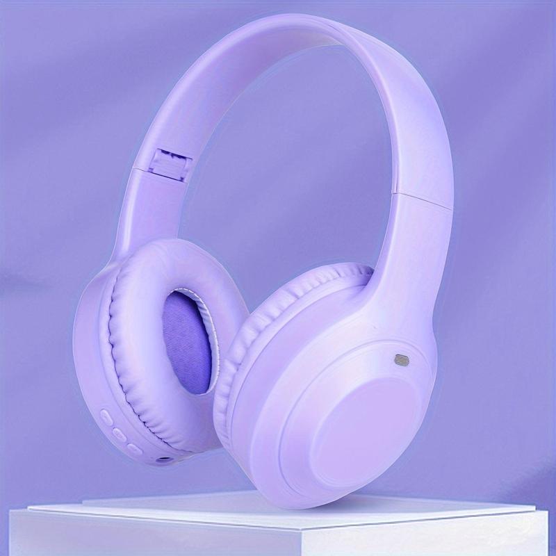 Wireless Over-ear Headphone, Foldable Sports Headphone, Stereo Sound Headphone for Mobile Games & HIFI Music