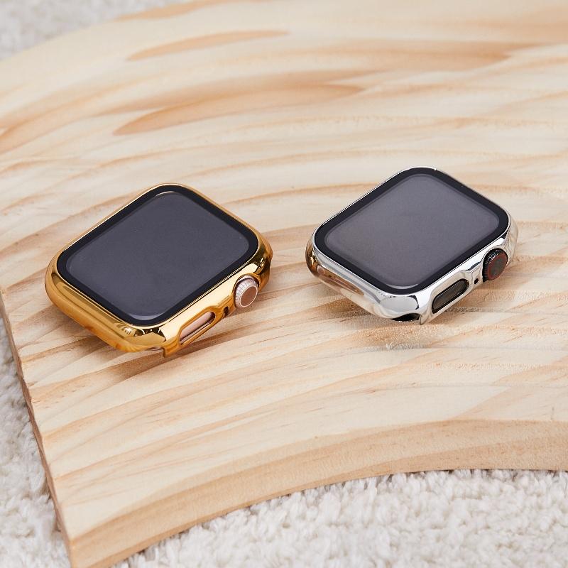 MISSAIR Solid PC Cover Case Compatible with Apple Watch 40mm 41mm 42mm 44mm 45mm 46mm 49mm - Screen Protector Cover with Film Wearable Accessory