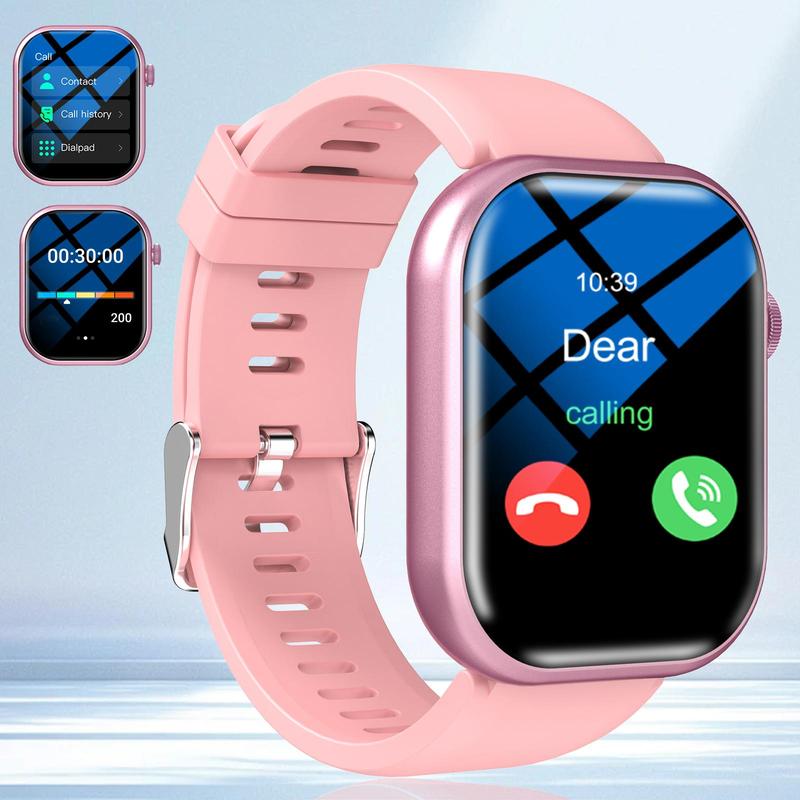 Smartwatch for Men & Women, Sports Smartwatches with Wireless Call Dial, Incoming Call Alert & Rejection, Message Alert View, Multiple APP Alerts & Custom Wallpaper, Fashion Watch Compatible with iPhone Android Phones, Touch Screen Watch