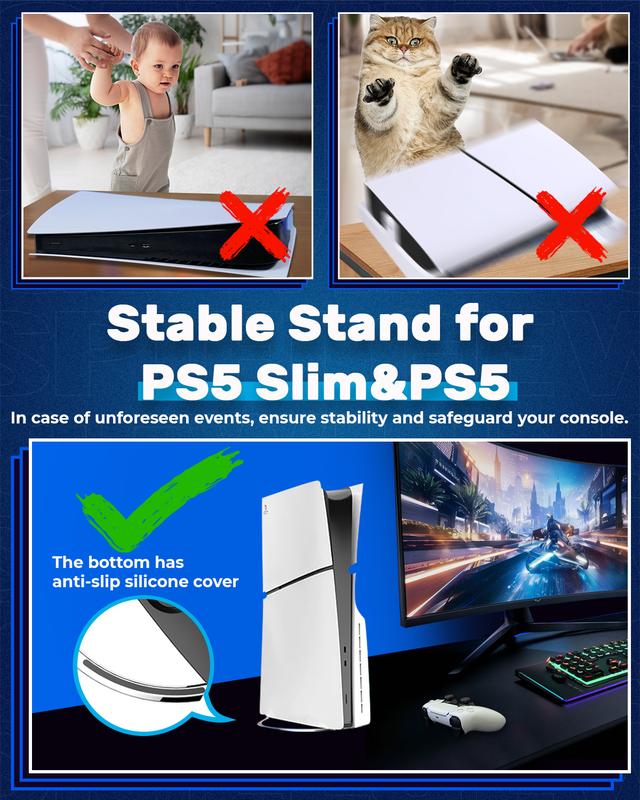 Vertical Stand For PS5 Consoles Disc and Digital Edition