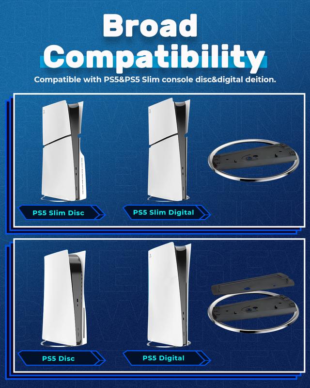 Vertical Stand For PS5 Consoles Disc and Digital Edition