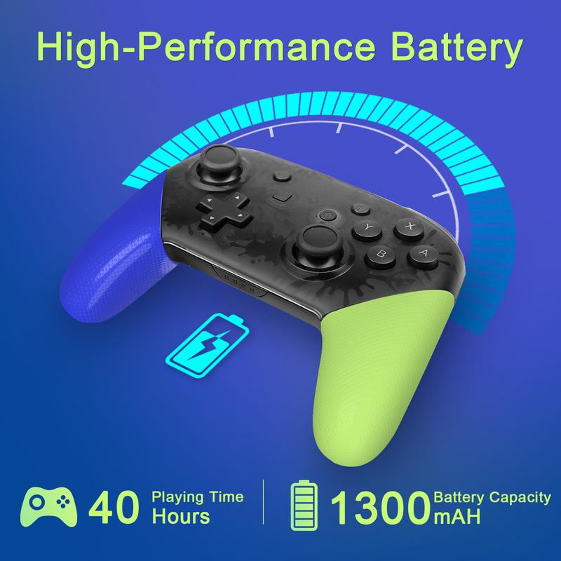 NFC Switch Pro Controller Compatible with Switch OLED LITE Controller Supports NFC&Wake Up Function,Many colors for you, Black, Gold,Yellow and Blue