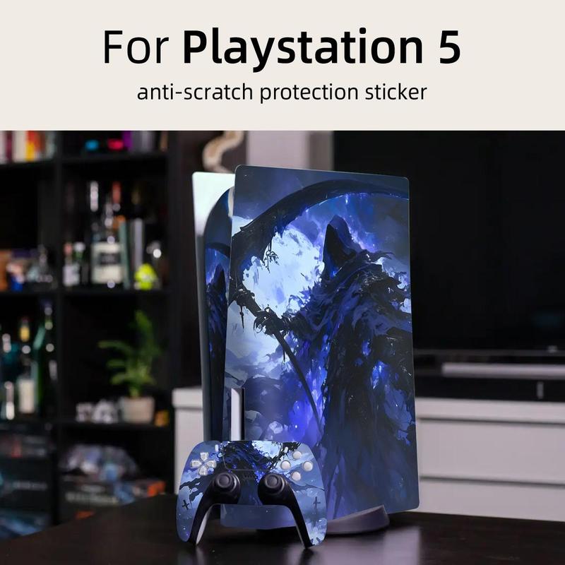 Game Console Protector Sticker, 1 Set Game Console Skin Sticker, Anti-scratch Protective Sticker, Console Accessories for PS5 Optical Drive Version