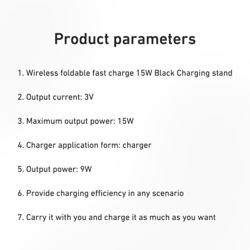 Portable Wireless Fast Charger for Phone, 15W Foldable Phone Charging Stand, Multifunctional Charging Docks for Home Office Travel