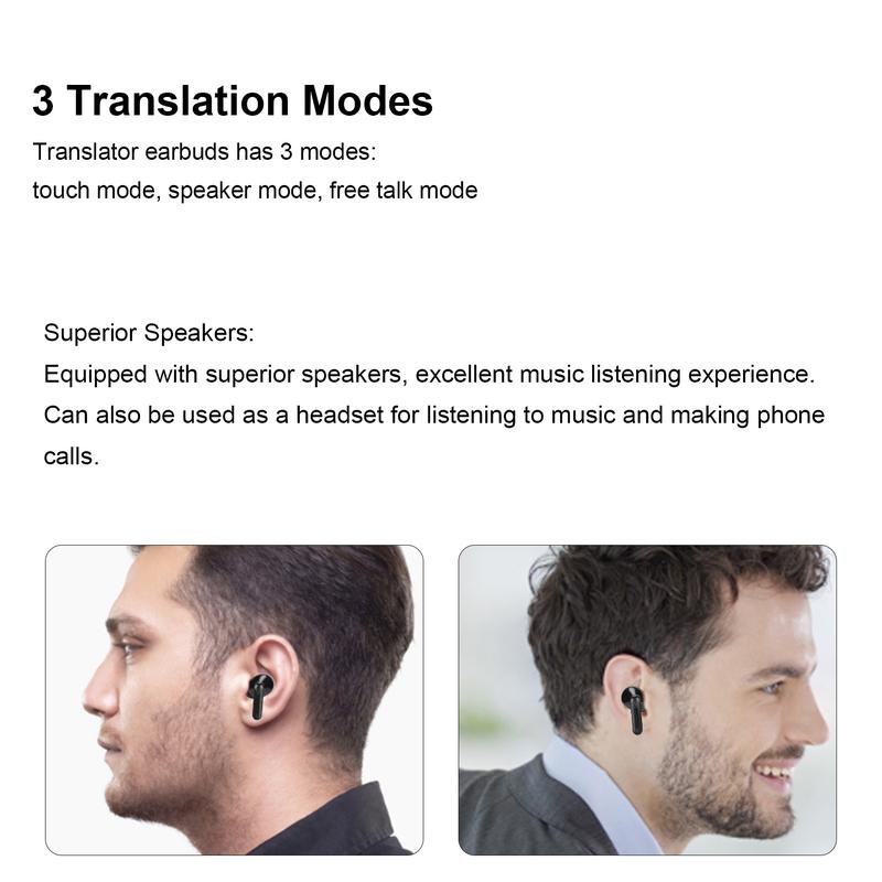 Translator Earbuds 114 languages ​​high-precision Bluetooth translator earbuds for translation, music, games