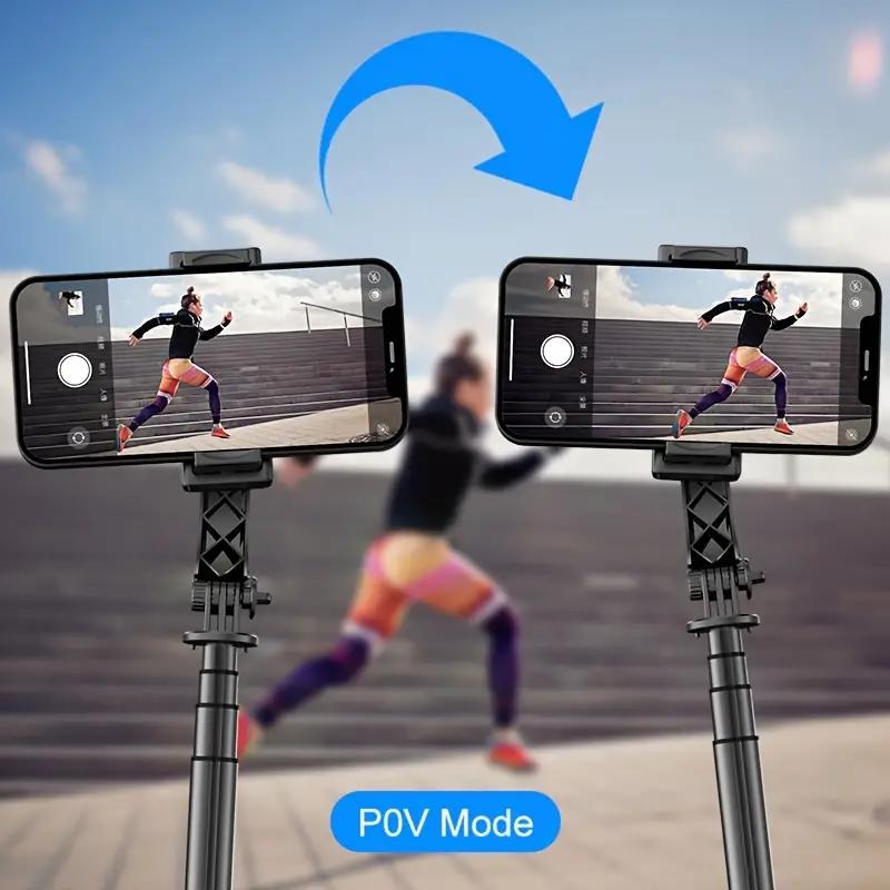 Phone Tripod, Tripod for iPhone & Selfie Stick Tripod with Phone Mount and Remote, Detachable phone clip, 7-segment telescopic rod, Camera & Gopro, 360*rotaion, Phone Stand for iPhone, Android