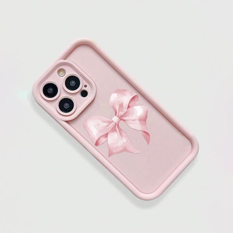 Bowknot Pattern Phone Case, Decorative Phone Protector Cover, Phone Accessory Compatible With iPhone 11 12 13 14 15 Plus Pro Max XR XS Max, Phones Case