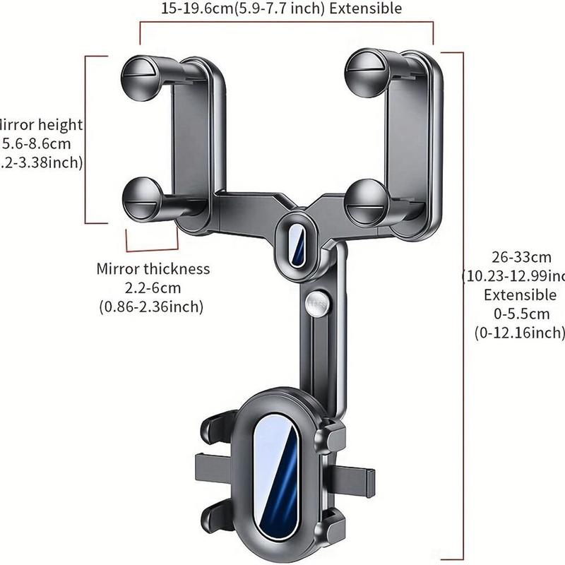 360 Degree Rotatable Phone Holder for Car, Car Accessories, Adjustable Shockproof Car Phone Holder, Car Rearview Mirror Phone Holder, Car Phone Mount