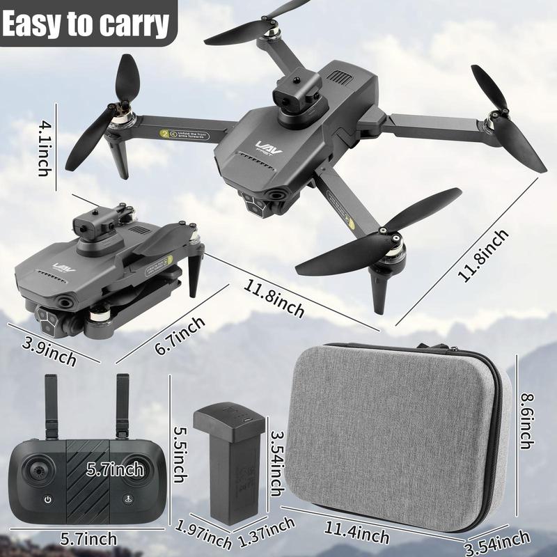 4K Drones with 5GHz WiFi for Adults & Kids, RC Quadcopter, 90° Electric Adjustable Lens & 50x Zoom