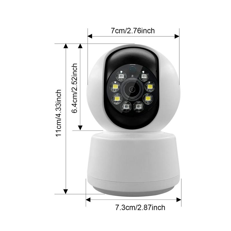 Indoor Security Camera, Dual-band 2.4G & 5G WiFi Infrared Color Night Vision Security Camera with Mobile Detection Alarm, AI Human Tracking, PTZ 360 Degree View, Two-way Audio Intercom Security Camera, Home Safe Camera