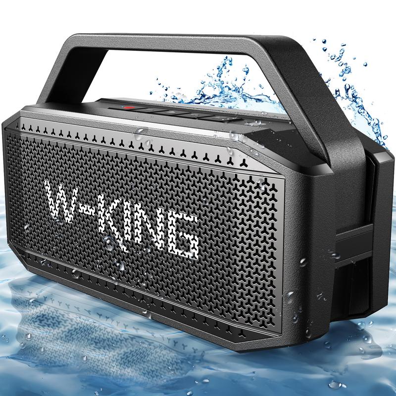 W-KING 60W(80W Peak) Portable Loud Bluetooth Speakers with Subwoofer, Waterproof Bluetooth Speaker Wireless, Deep Bass Pairing 40H Power Bank TF AUX EQ, Large Outdoor Speaker Boombox for Party, Home