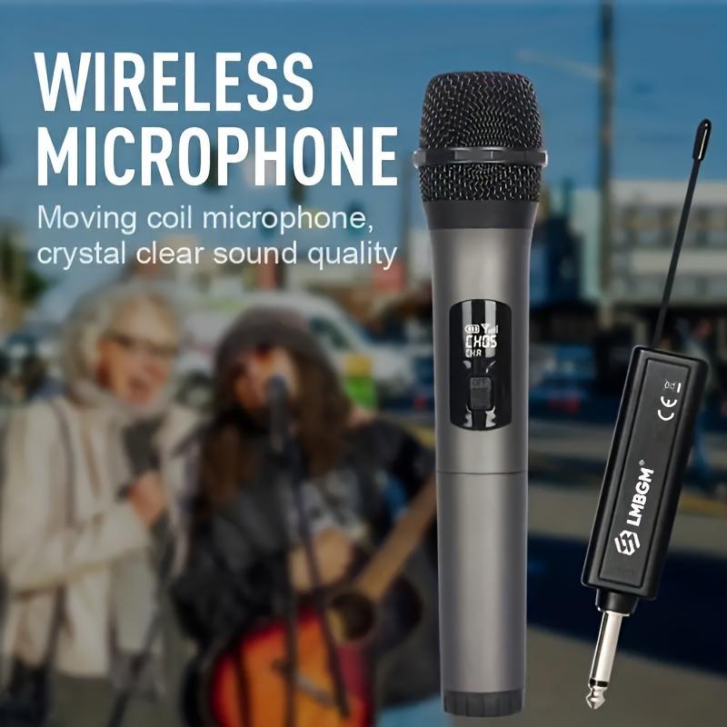 LMBGM Wireless Microphone, USB Rechargeable Handheld Microphone, Portable Microphone for Home KTV Outdoor Performance Use