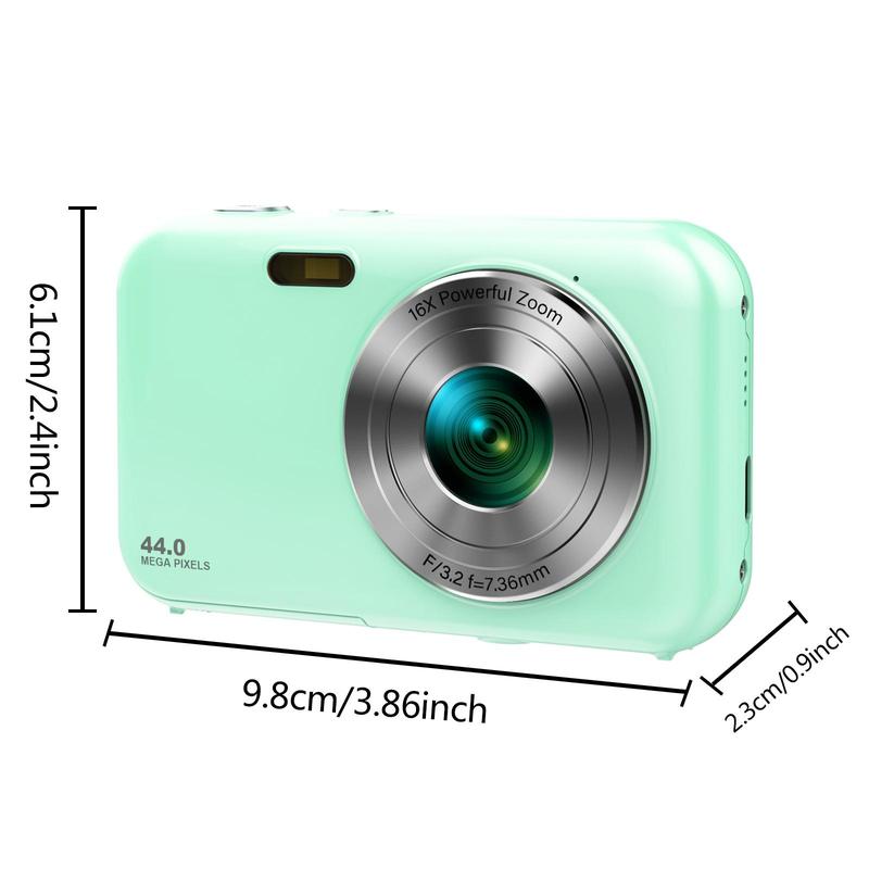 16X Optical Zoom Digital Cameras with 32GB Memory Card for Summer, 1080P＆44MP Video Camera, Portable Camera, Anti-shake Point & Shoot Camera Electronics, Digital Camera, Stocking Fillers Gift