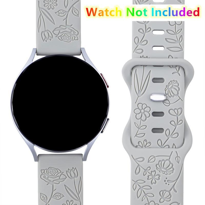 Engraved Pattern Watch Band (Band Only), 1 Count Fashion Watch Band for Samsung Galaxy Watch 6 5 4 Huawei GT 2 3 Pro, Smart Watch Accessories