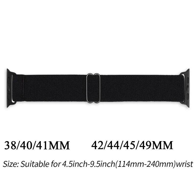 4 Counts set Fashion Elastic Watch Band(Band Only), Adjustable Nylon Watch Band for Apple Watch, Universal Watch Band for Men & Women